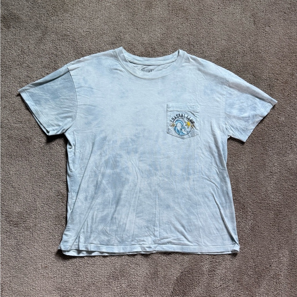 Mighty Fine Light Blue Graphic Tee
